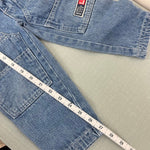 Load image into Gallery viewer, Vintage Little Rebels Blue Jean Suspender Pants 2T
