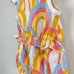 Load image into Gallery viewer, Tea Collection Rainbow Ruffle Romper 12-18 Months
