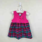 Load image into Gallery viewer, Vintage OshKosh B&#39;gosh Pink Plaid Flower Jumper 18 Months USA
