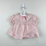 Load image into Gallery viewer, Vintage Pink Lace Ruffle Flower Dress Set 6-9 Months USA

