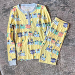 Load image into Gallery viewer, TBBC Sutton's Sweet Dream Pajamas Set Party Train with Buckhead Blue 8 NWOT
