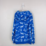 Load image into Gallery viewer, Mini Boden Towelling Zip Hoodie Blue Sea Turtles 9-10
