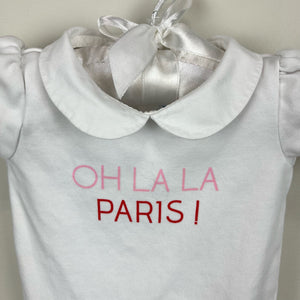 Jacadi Oh La La Paris! White Bodysuit 1 Month