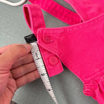 Load image into Gallery viewer, Vintage OshKosh B'gosh Pink Cross Front Overalls 12 Months USA
