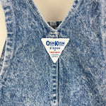 Load image into Gallery viewer, Vintage OshKosh B'gosh Acid Wash Denim Smiley Shortalls 4T USA
