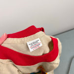 Load image into Gallery viewer, Vintage Bloopers Tan Rainbow Stars Track T-Shirt L 10-12 USA NWOT
