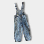 Load image into Gallery viewer, Vintage OshKosh B'gosh Acid Wash Suspender Overalls 4T USA
