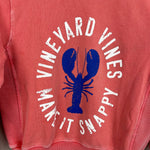 Load image into Gallery viewer, Vineyard Vines French Terry Graphic Sweatshirt Just Peachy Lobster Small 8-10
