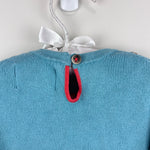 Load image into Gallery viewer, Mini Boden Long Sleeve Metallic Blue Knit Collared Dress 2-3
