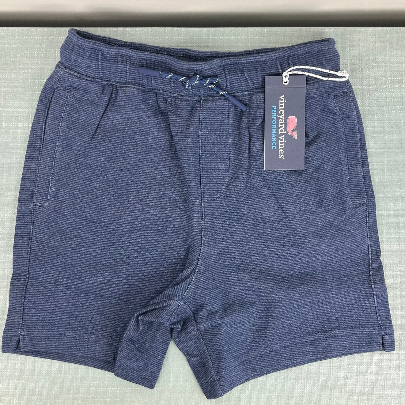 Vineyard Vines Boys' Saltwater Shorts Deep Bay Blue Small 8-10 NWT