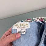 Load image into Gallery viewer, Vintage Baby Beluga New York Floral Denim Jumpsuit Romper 12 Months
