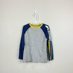 Load image into Gallery viewer, Mini Boden Long Sleeve Rainbow Rocket Raglan T-Shirt 6-7
