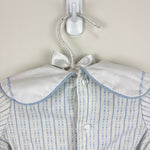 Load image into Gallery viewer, Vintage Toddle Tyke Blue and White Sailor Suit Romper 3 Months USA

