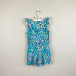 Load image into Gallery viewer, Lilly Pulitzer Girls Judith Romper Bermuda Blue Turtle XS 2-3
