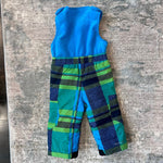 Load image into Gallery viewer, Columbia Blue Green Plaid Snow Bib Overalls 2T
