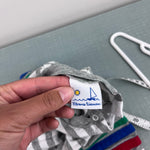 Load image into Gallery viewer, Florence Eiseman Stripe Knit Robot Longall 9 Months
