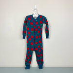 Load image into Gallery viewer, Hanna Andersson Blue Red Apple PJs 90 cm 3T
