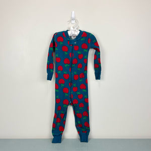 Hanna Andersson Blue Red Apple PJs 90 cm 3T