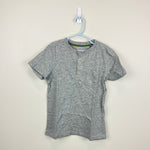 Load image into Gallery viewer, Mini Boden Washed Cotton Henley T-shirt Grey Marl 8-9
