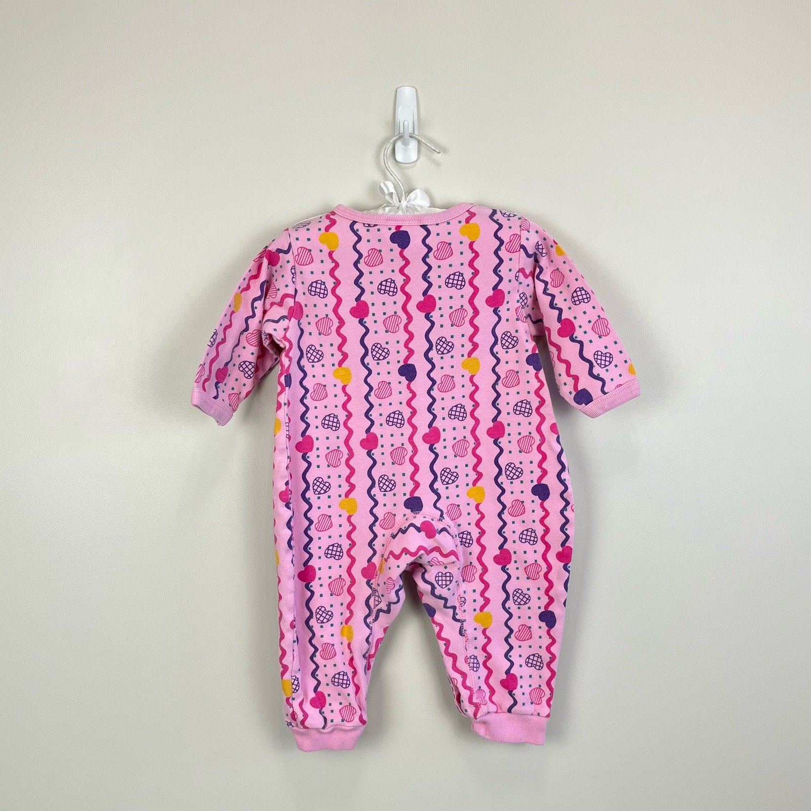 Vintage Mini Wear Pink Heart Jumpsuit Romper 18 Months