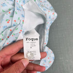 Load image into Gallery viewer, Foque Dove Blue Bird Print Bubble Romper 6 Months
