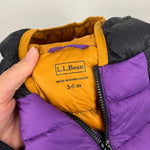 Load image into Gallery viewer, L.L. Bean Infants’ Ultralight 650 Down Bunting Snowsuit Purple Black 3-6 Months
