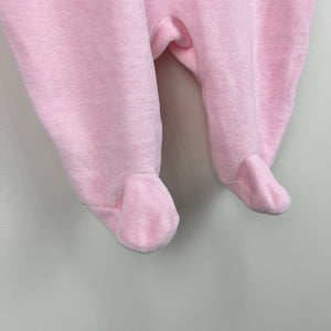 Jacadi Paris Pink Velour Footie 3 Months