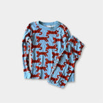 Load image into Gallery viewer, Hanna Andersson Blue Otis the Tiger Long John Pajamas 120 cm 6-7
