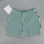 Load image into Gallery viewer, Vintage Green and White Striped Shorts 12 Months NWT
