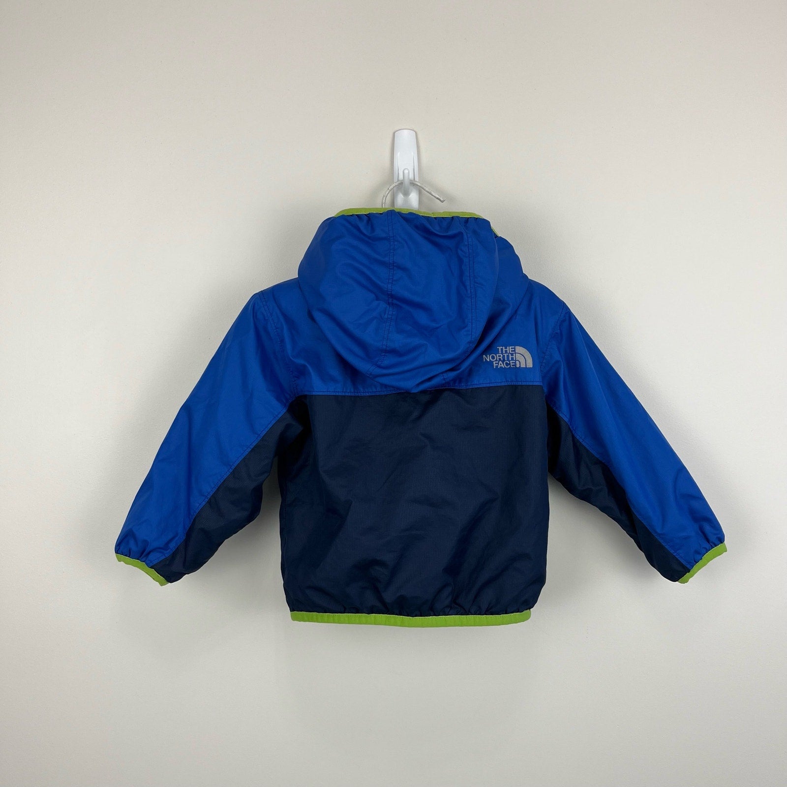 The North Face Reversible Scout Wind Jacket Blue Green 6-12 Months