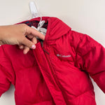 Load image into Gallery viewer, Columbia Snuggly Bunny Bunting Down Snow Suit Red 6-12 Months
