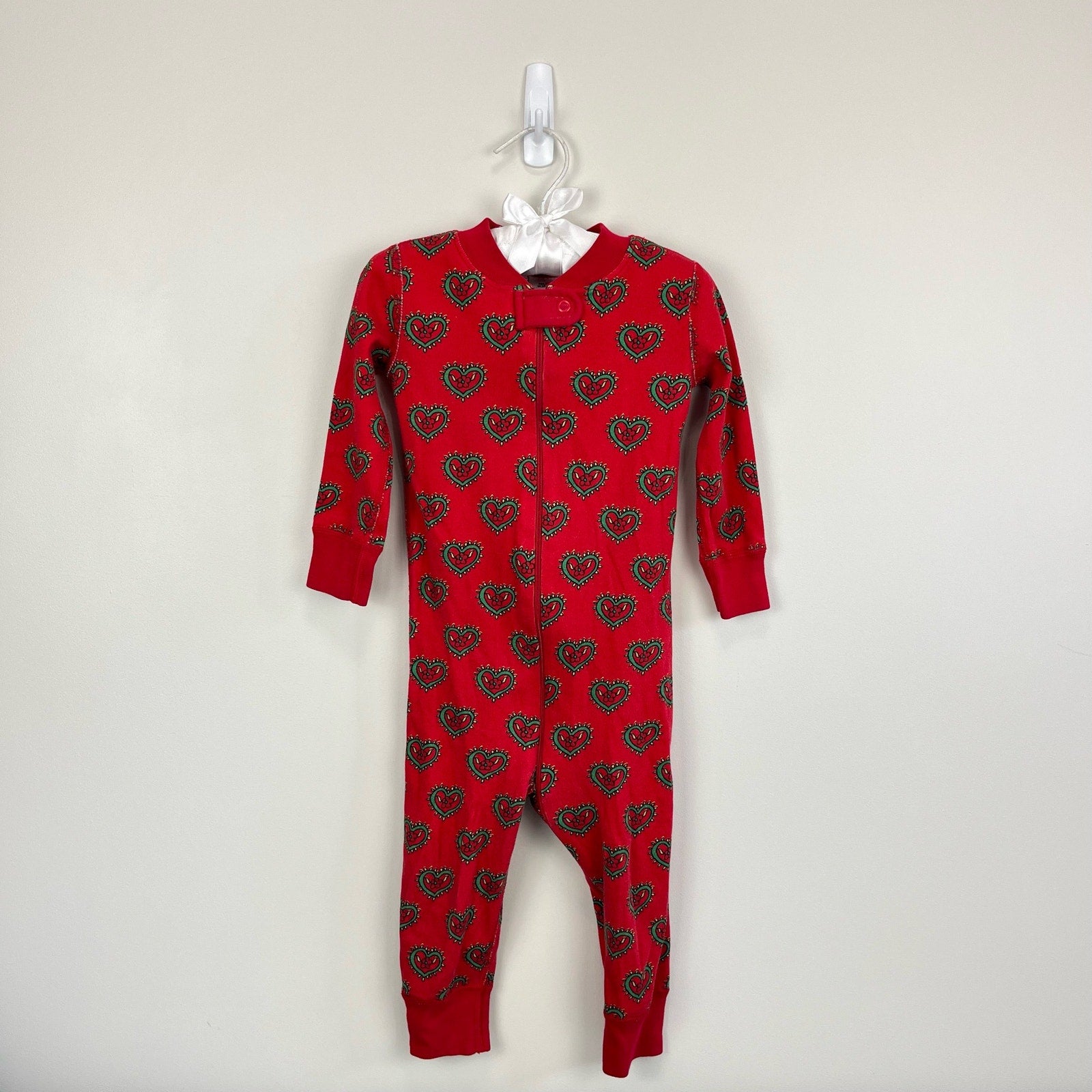 Hanna Andersson Red Heart Pajamas 80 cm 18-24 Months