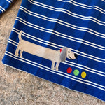 Load image into Gallery viewer, Florence Eiseman Royal Blue Weiner Dog Shirt &amp; French Terry Jog Pants Set 3T NWT
