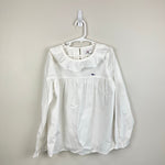 Load image into Gallery viewer, Vineyard Vines White Ruffle Blouse Medium
