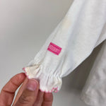 Load image into Gallery viewer, Vintage OshKosh B'gosh White Pink Embroidered Flower Collared Top 6-9
