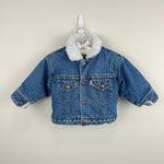 Load image into Gallery viewer, Vintage Levi's Sherpa Lined Denim Trucker Jacket 12 Months USA
