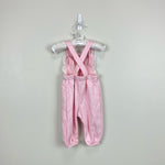 Load image into Gallery viewer, Vintage Carter's Soft Pink Bunny Cat Overalls 9 Months USA
