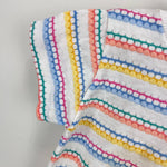 Load image into Gallery viewer, Vintage Healthtex Short Sleeve Pastel Stripe Pointelle T-Shirt 6 USA
