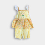 Load image into Gallery viewer, Vintage Basic Editions Yellow Floral Outfit 18 Months
