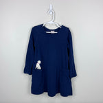 Load image into Gallery viewer, Hanna Andersson Navy Blue Dalmatian Pocket Dress 110 cm 5T
