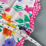 Load image into Gallery viewer, Vintage 90s Floral Ruffle Bow Romper 3T
