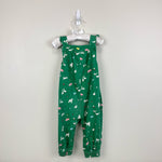 Load image into Gallery viewer, Mini Boden Baby Farm Animal Print Smocked Dungaree Green 12-18 Months
