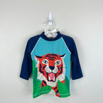Load image into Gallery viewer, Mini Boden Rash Guard Firecracker Orange Tiger 2-3 UPF 50+

