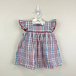 Load image into Gallery viewer, The Beaufort Bonnet Company Rosemary Ruffle Dress Seersucker Plaid 12-18 Months
