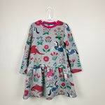 Load image into Gallery viewer, Mini Boden Cosy Printed Sweatshirt Dress Gray Fairy Tale 7-8
