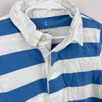 Load image into Gallery viewer, Crewcuts Short Sleeve Blue and White Striped Rugby Shirt M 8-9
