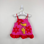 Load image into Gallery viewer, Vintage Walt Disney Baby Winnie the Pooh Ruffle Flower Tank 36 Months 3T
