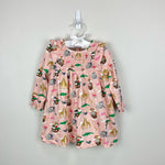 Load image into Gallery viewer, Mini Boden Printed Jersey Dress Provence Pink Dusty Animals 9-12 Months
