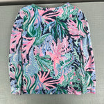 Load image into Gallery viewer, Lilly Pulitzer Girls Sammy Pajama Set Hi Tide Navy Bringing Mermaid Back 4T

