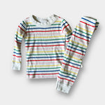 Load image into Gallery viewer, Hanna Andersson Rainbow Striped Pajamas 80/85 cm 2T
